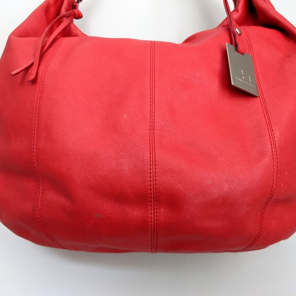 🌟HP🌟 🇪🇸 Puntotres Barcelona Red Leather Hobo Bag Made In Spain - Picture 5 of 8